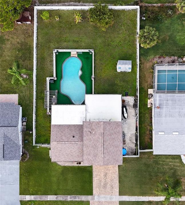 Aerial view house