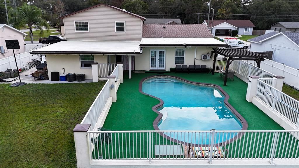 Aerial view house