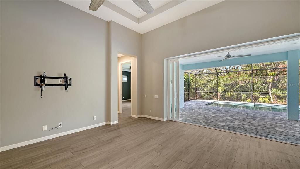 Great room and entrance into the lanai