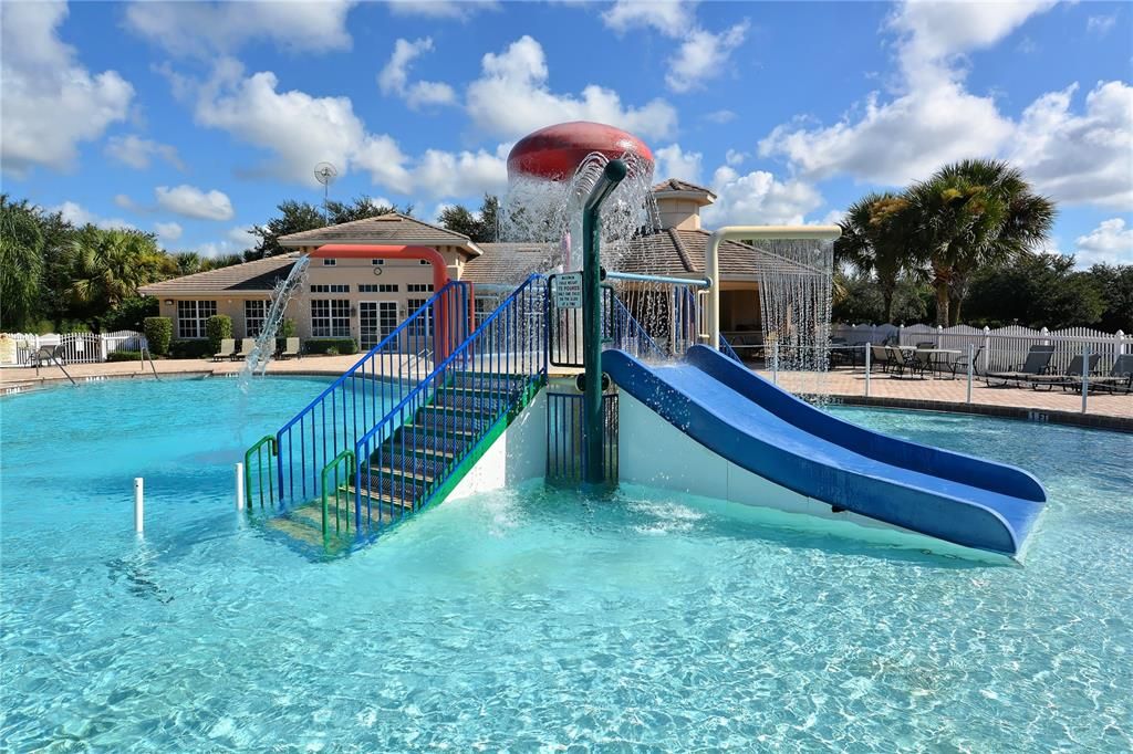 Children's play area in the pool located at the workout facility