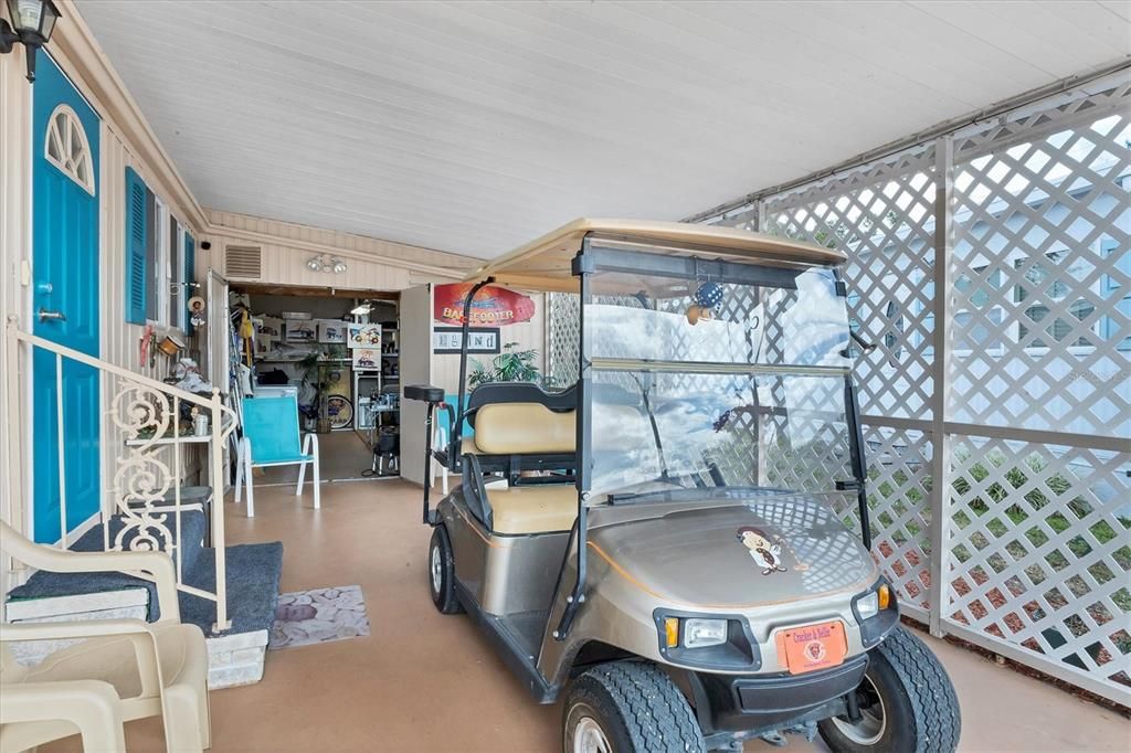 The Golf Cart comes with the home