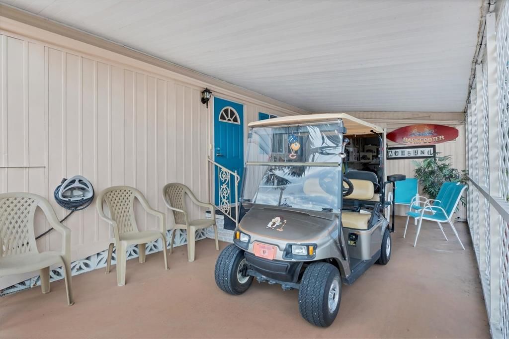 The Golf Cart comes with the home