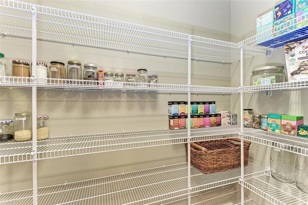 Large walk-in pantry off the kitchen.