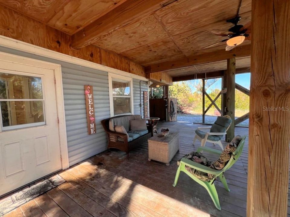 Large deck under the home