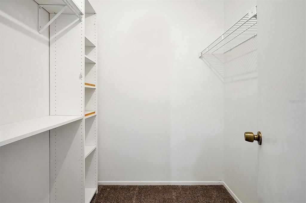 Walk in closet in master bedroom 2