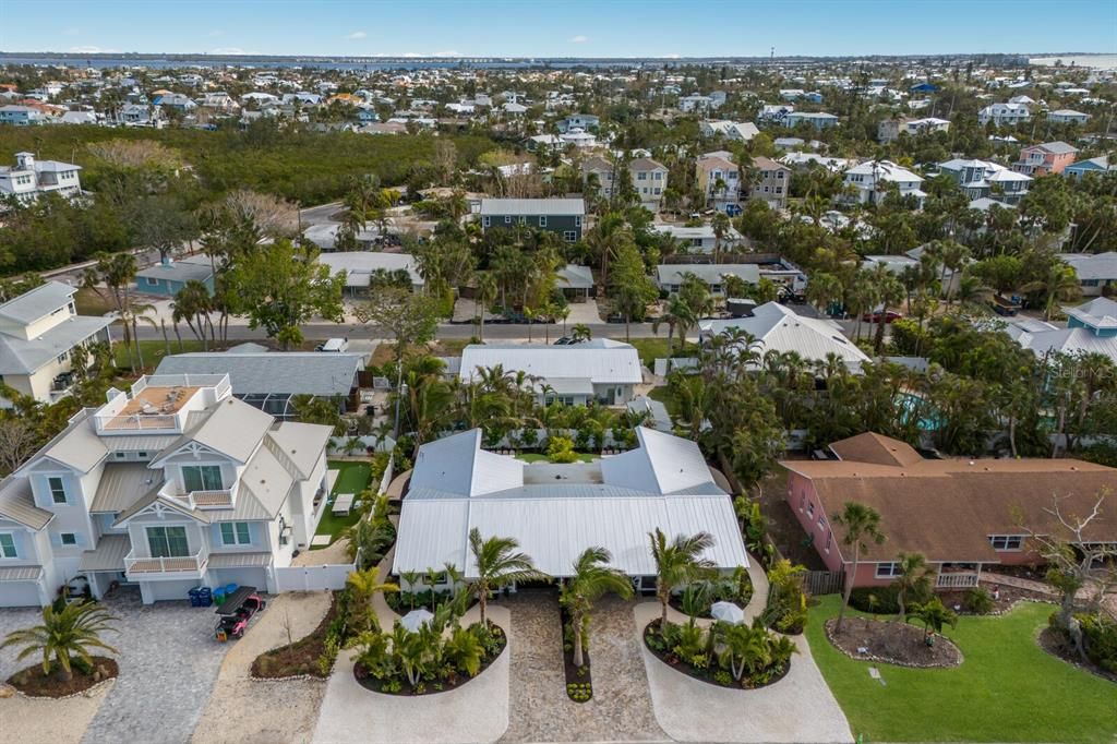 Aerial view of the entire property!  Brand new metal roof