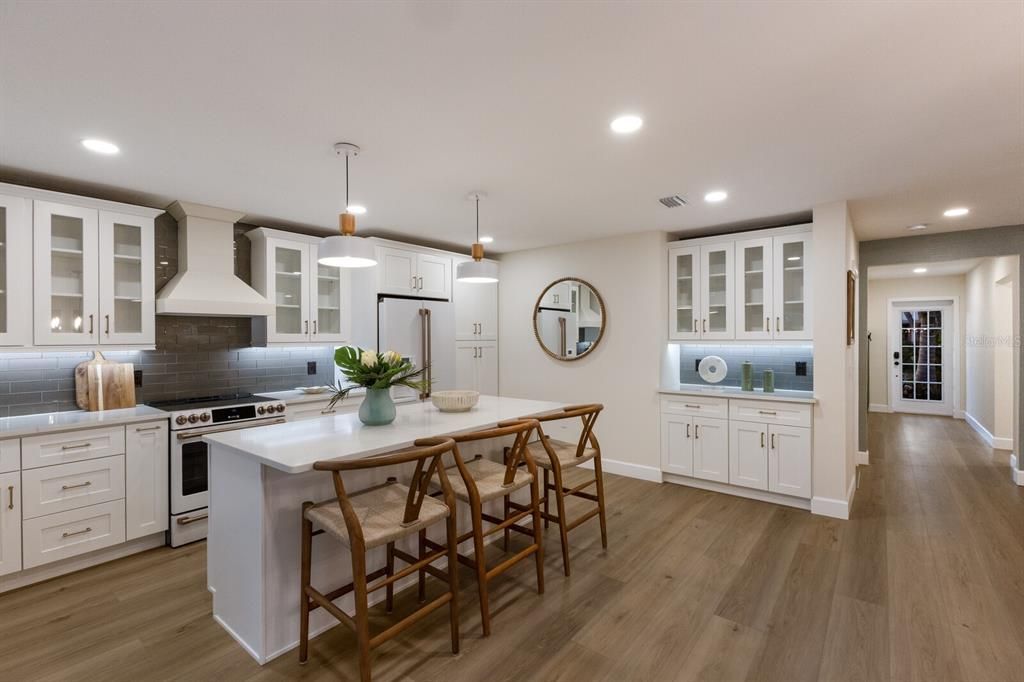 Dry bar in the kitchen and don't forget about the Cafe Appliances!