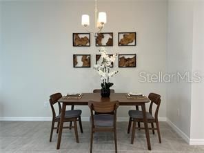 Dining area (photo of model home)