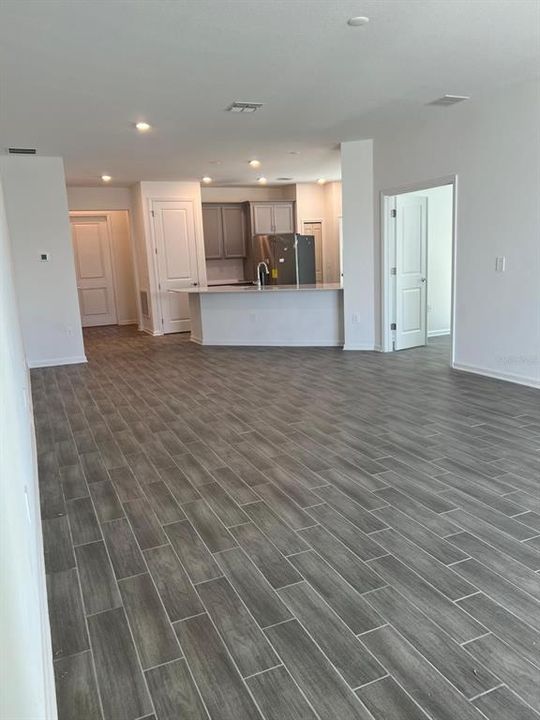 Open Concept- Living room with view of kitchen