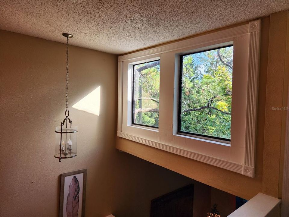 Clerestory/skylight windows in stairway