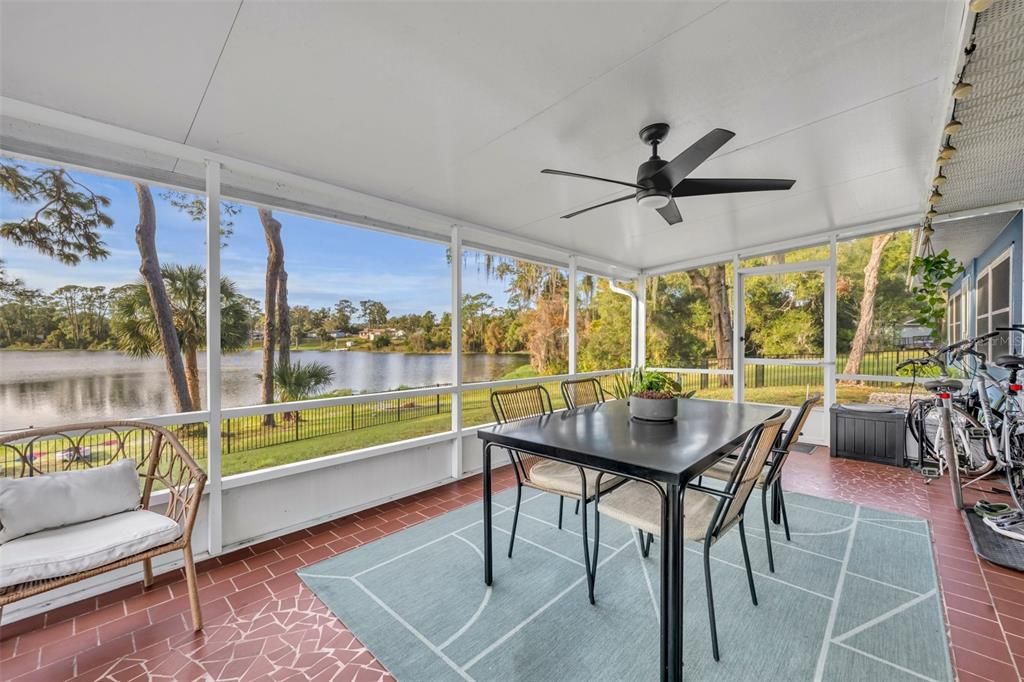 Lake view on your very own screened-in back porch!