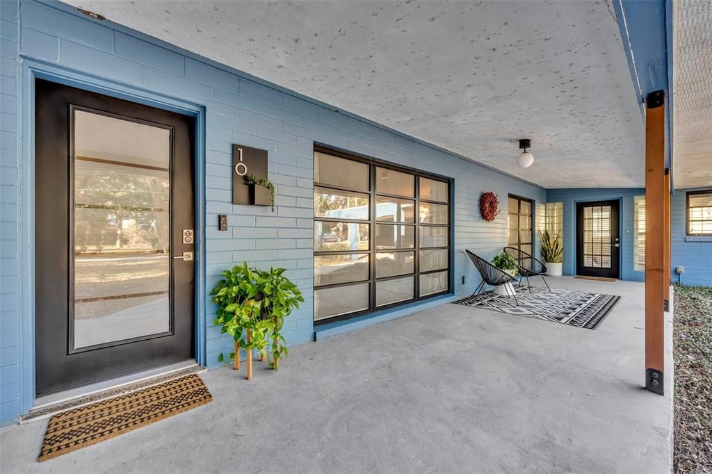 Modern Blue Exterior Porch