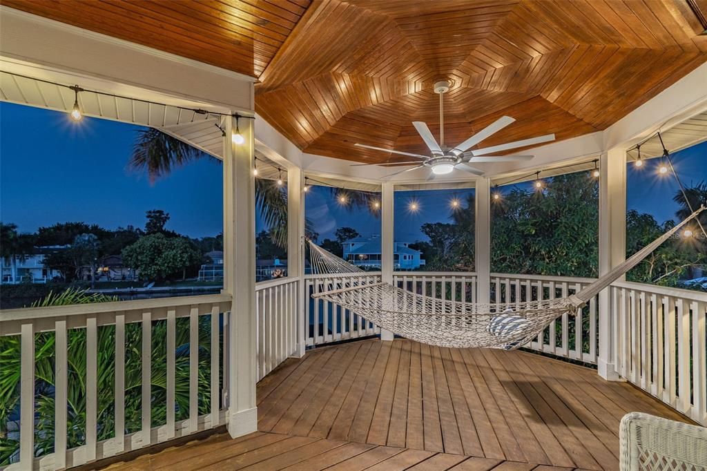 Night view - upstairs deck