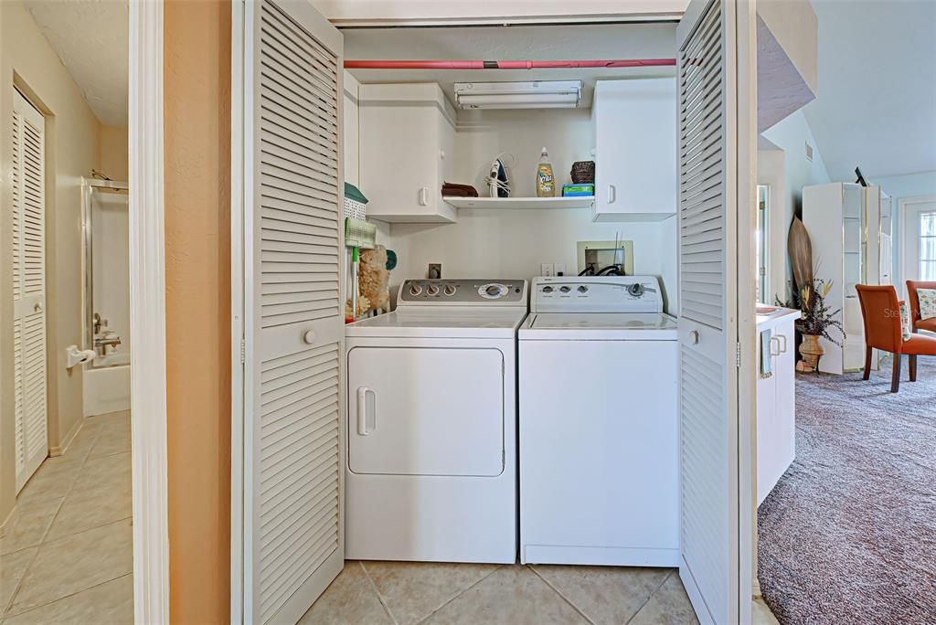 Convenient laundry closet in unit. :)