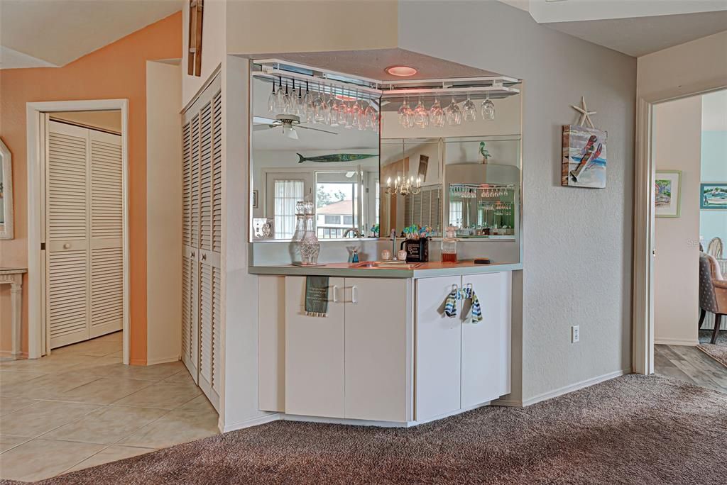 Custom Wet Bar. Ready for the party.