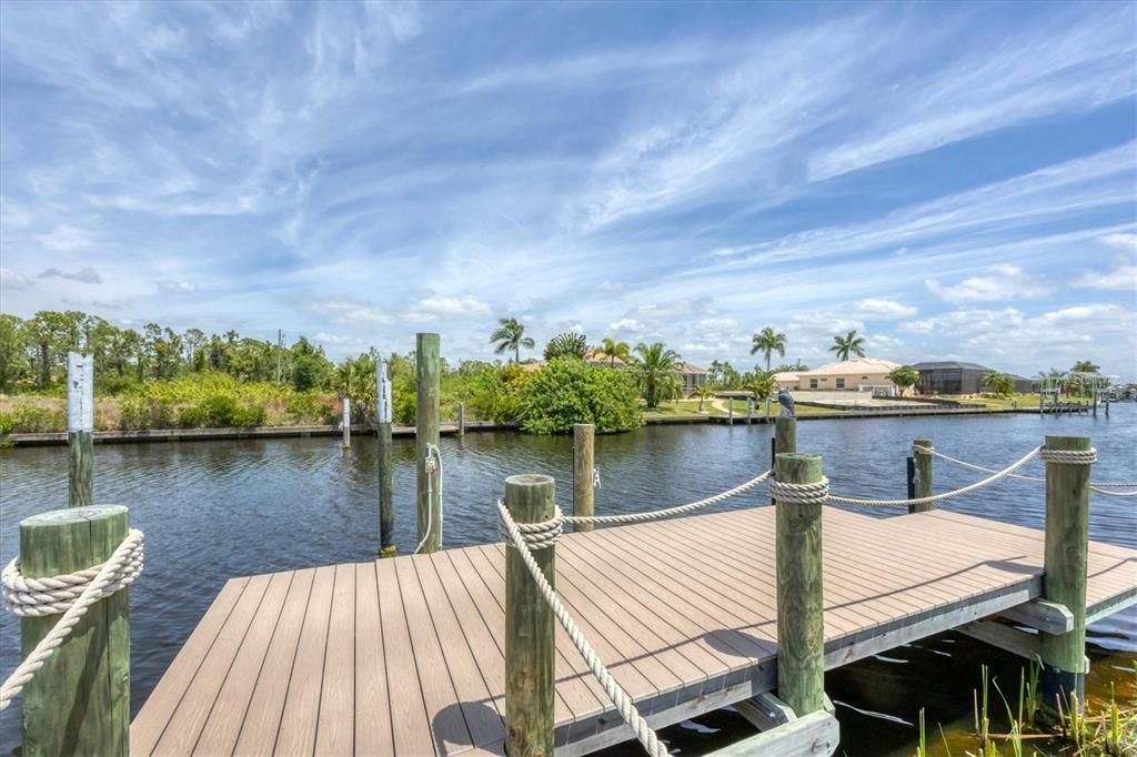 Trex Dock in the Backyard for Fishing or Boating