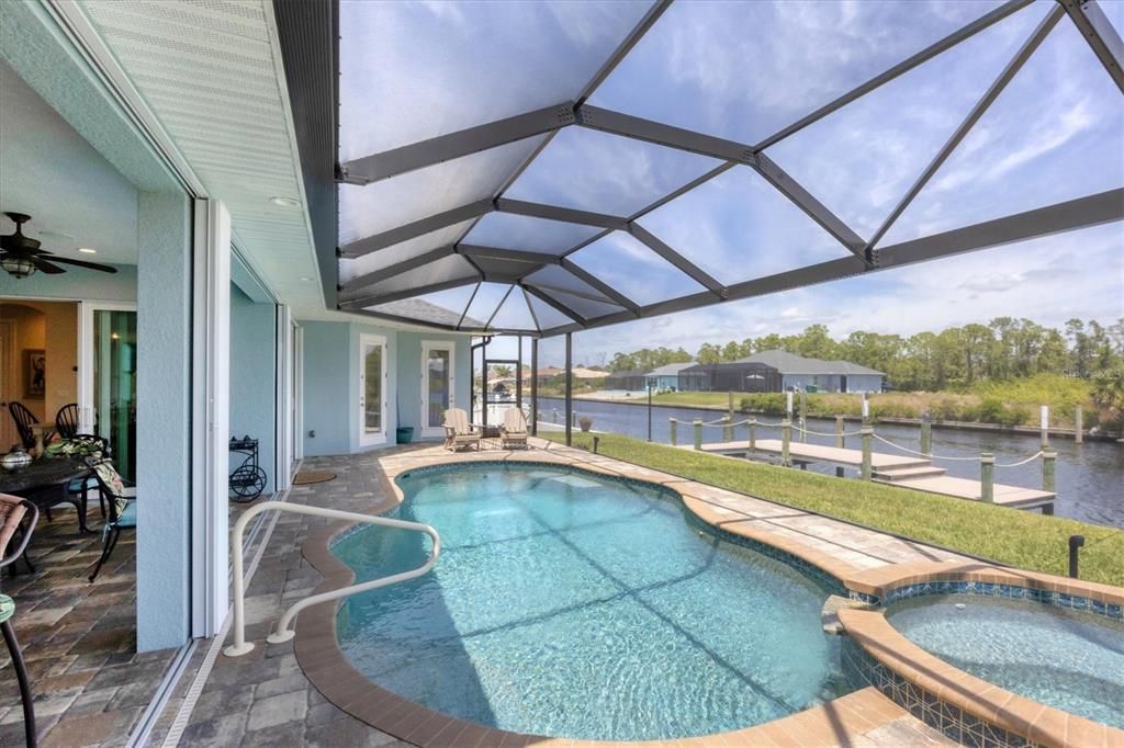 Heated Saltwater Pool and Spa for Year-Round Relaxation