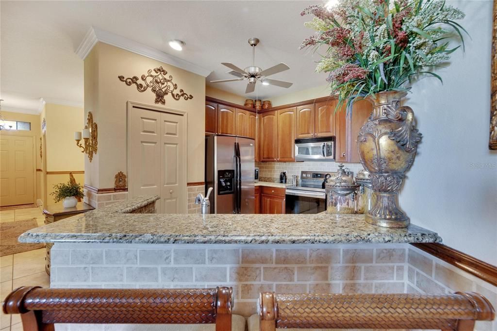 Looking into the Kitchen from Breakfast Bar