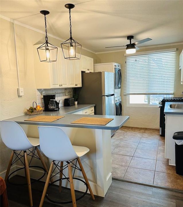 Kitchen in the smaller unit.