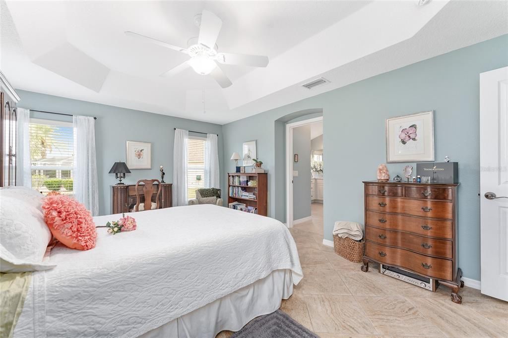 PRIMARY BEDROOM has plenty of NATURAL LIGHT.