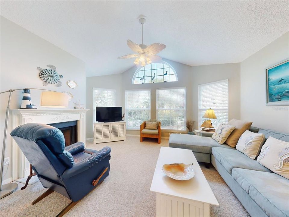 Living Room w Vaulted Ceilings