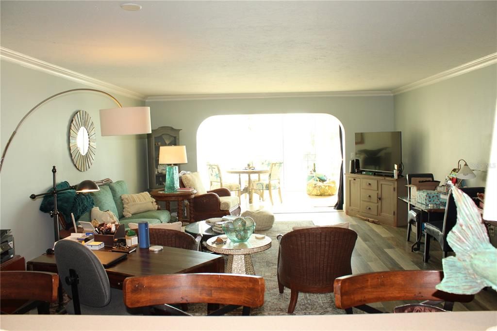 Family room with view of Sarasota Bay