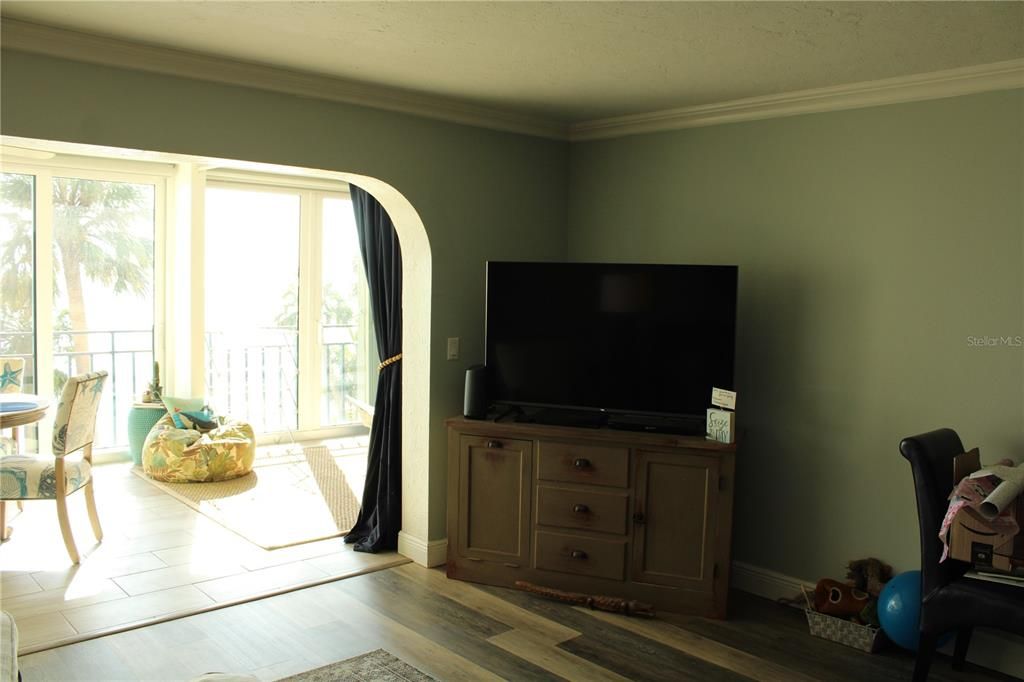 Family room with view of Sarasota Bay