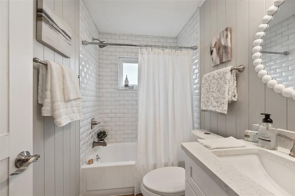 Guest bathroom in hall way