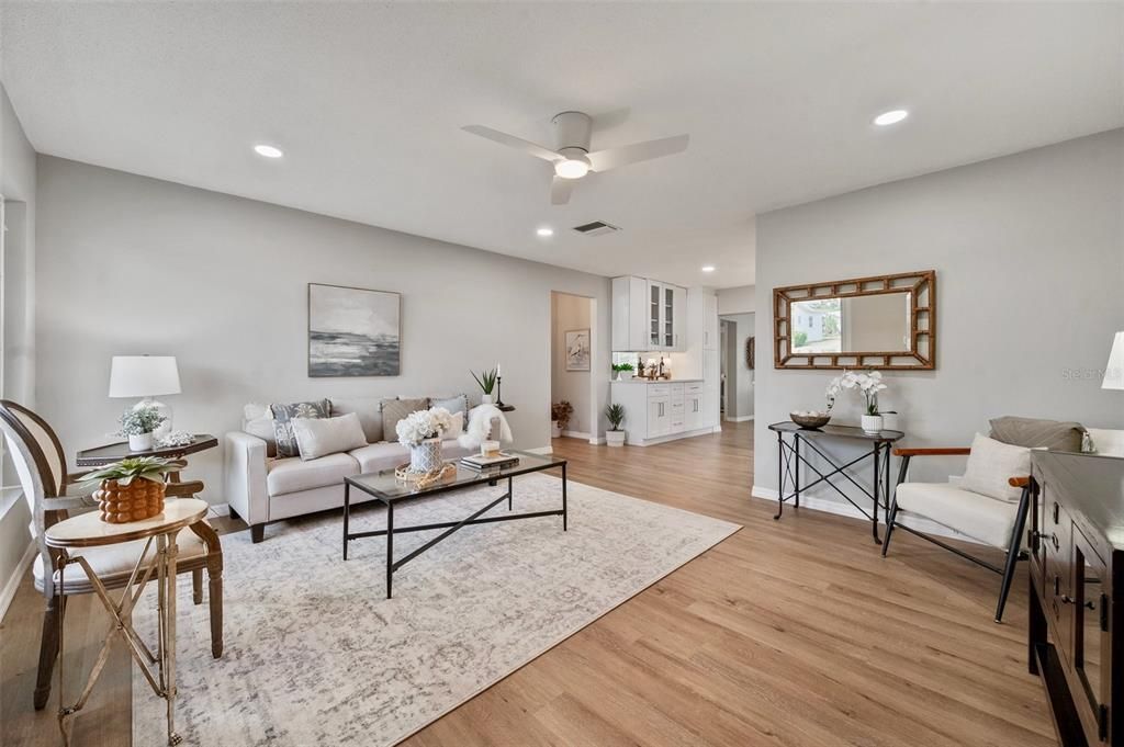 Living room entering front door