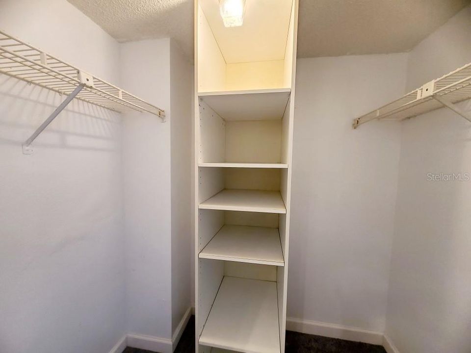 Walk-in closet in the Master Bedroom