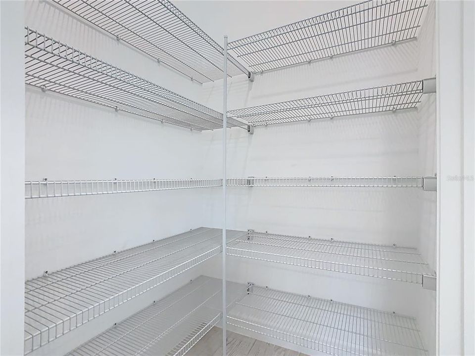 Walk-in Pantry with Light.