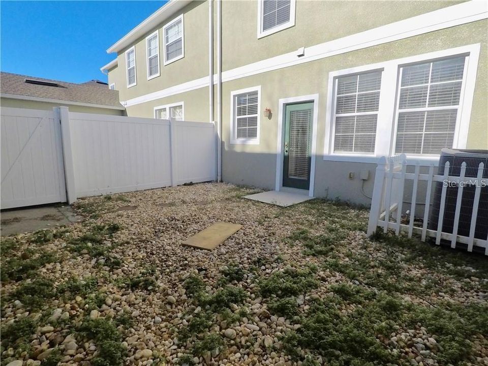 Before pictures of the back patio