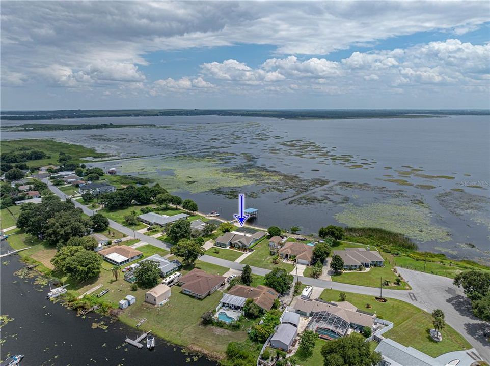 Aerial view looking SE