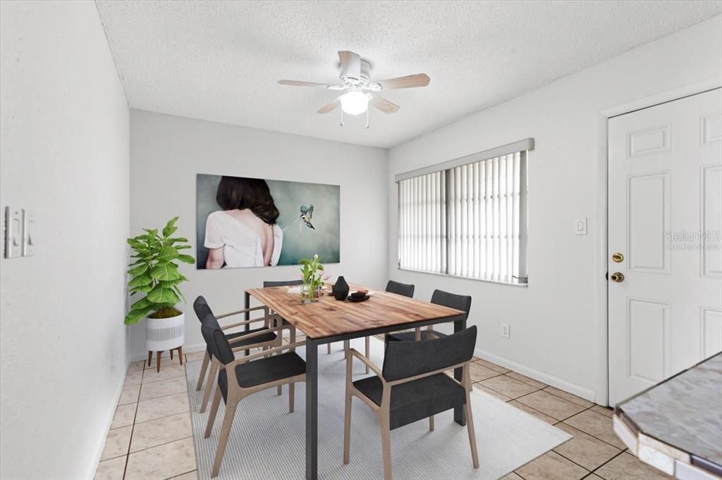 Virtually Staged Dining Area