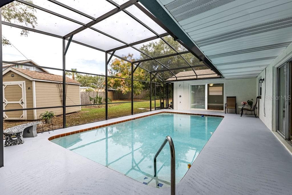 Gunite Pool - Sliders from Primary Bath and Living Room