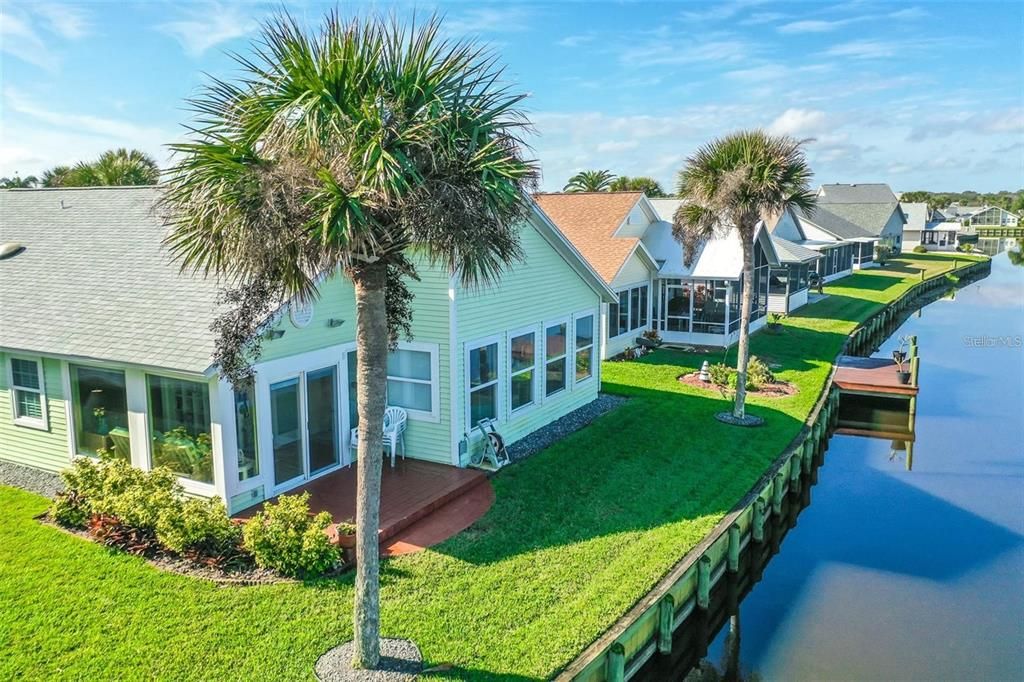 Aerial view of back of home