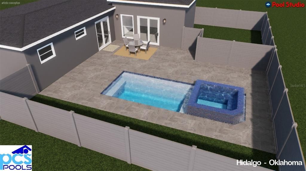 Rendering of a pool design for future installation