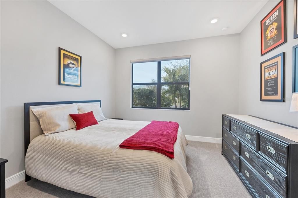 Guest bedroom with lots of natural light