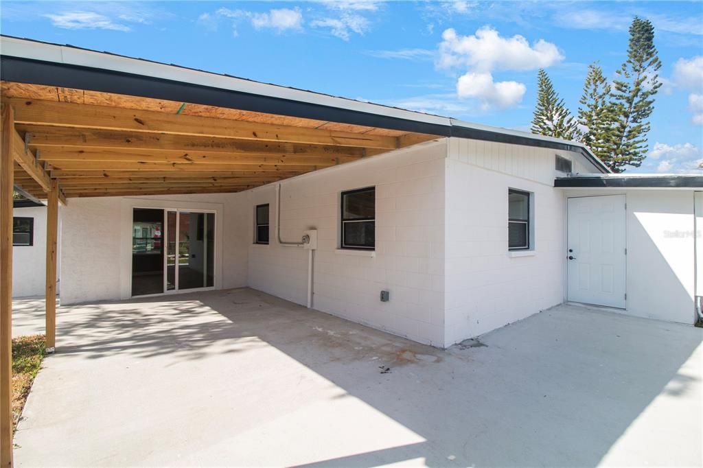 Large cover backyard patio