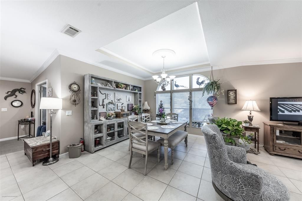 Dining Room with Tray Ceiling