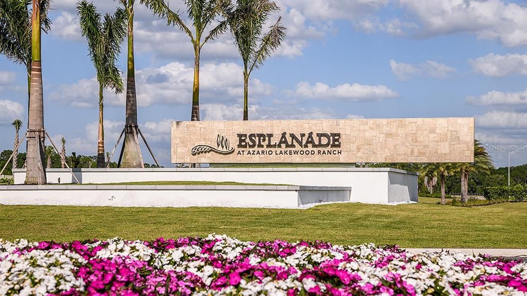 Esplanade at Azario Lakewood Ranch Community Entrance