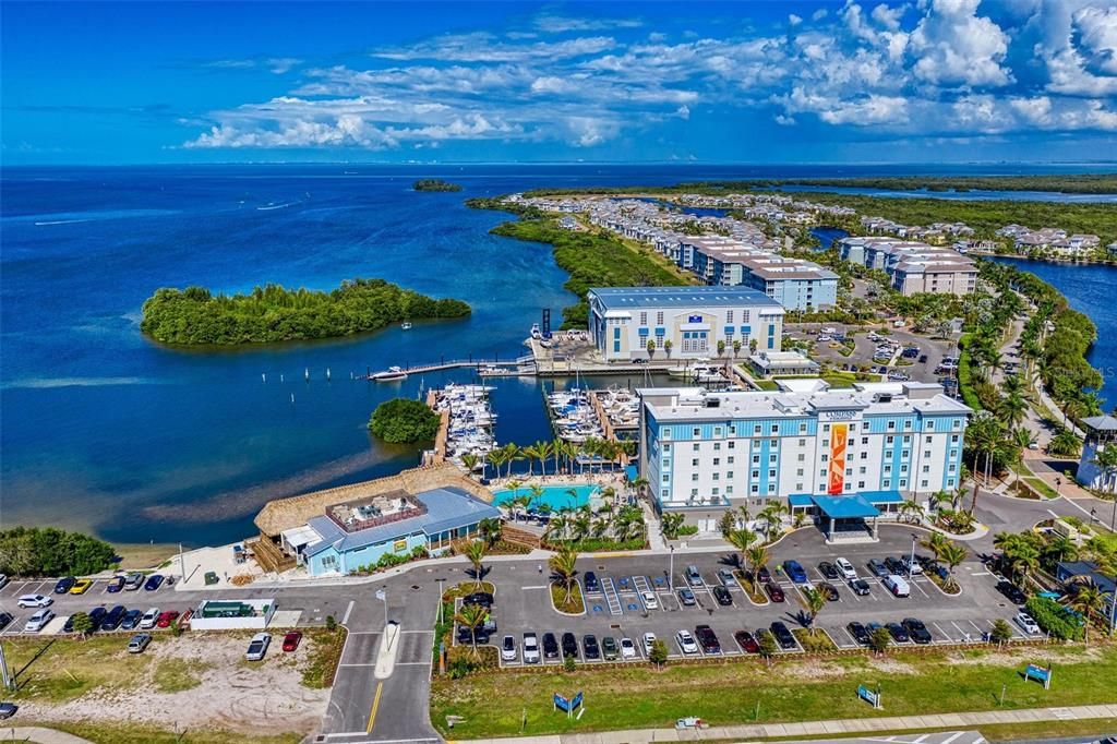 Amazing Marina and Hotel outside the gates odfHarbour Isle