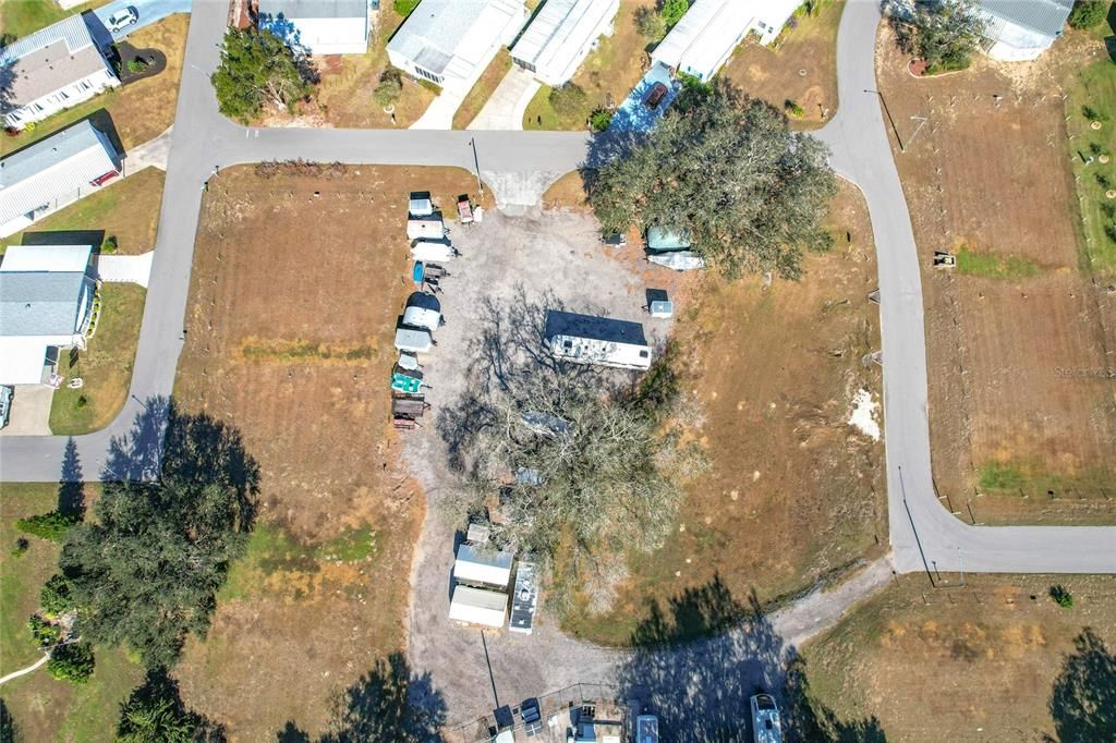 aerial of the storage area