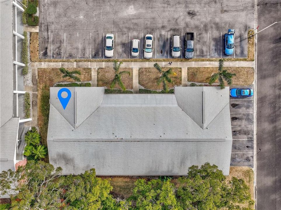 ROOF-TOP OF END-UNIT VILLA WITH NO NEIGHBORS ABOVE OR BELOW