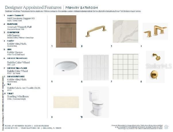 Professionally-selected interior design finishes