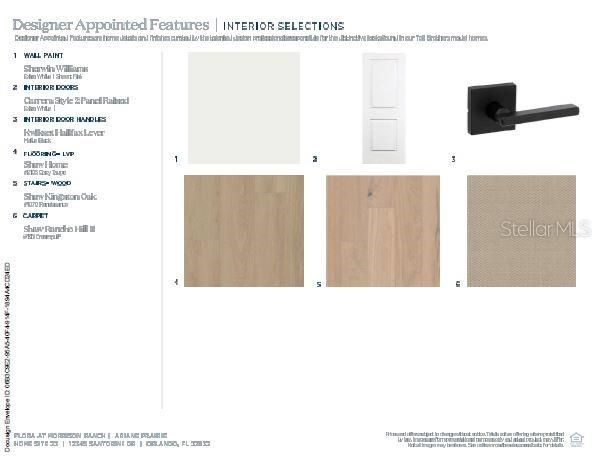 Professionally-selected interior design finishes