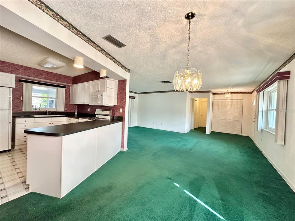 Dining Room Looking Into Living Room and Entryway