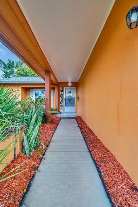 A gracious covered entry way~