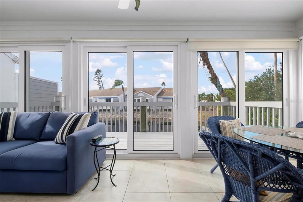 Enclosed Lanai with water views