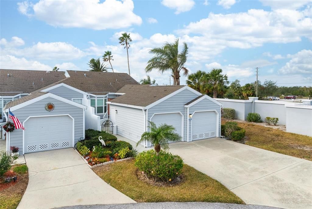 End unit with two car garage